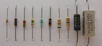 Many types of fixed resistors.
