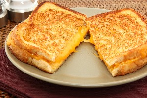 Grilled Cheese on Garlic Bread
