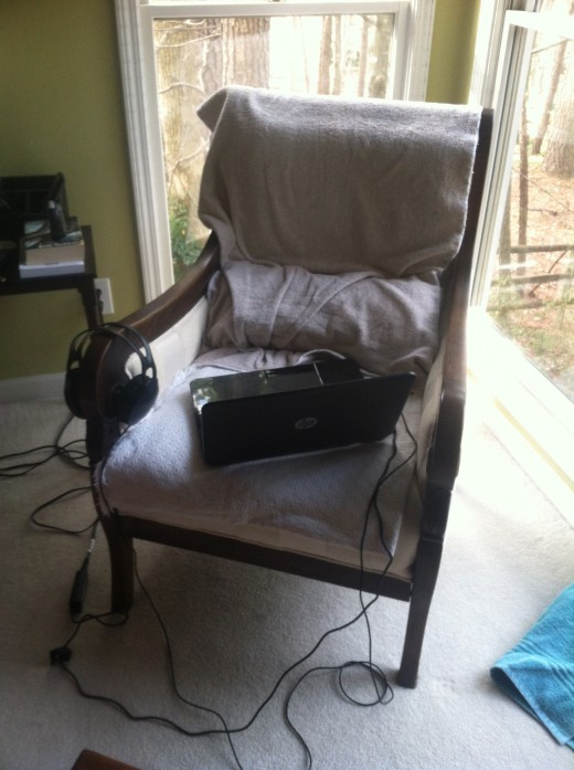 You don't even need a home office. With just a laptop and headphones, I can pick any comfy chair in the house and get to work.
