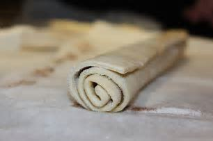 rolled into a log ready to put in freezer before cutting slices