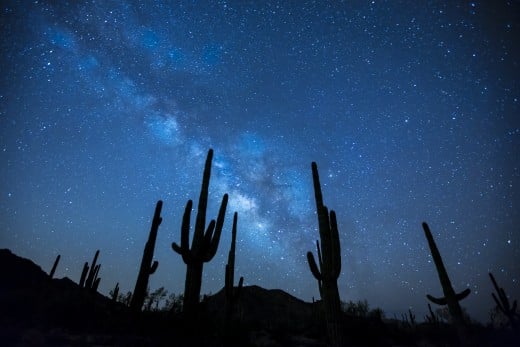 A starlit sky at night