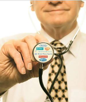 Doctor (MD).  Sometimes associations with pharmaceutical companies lead to conflict of interest.  Image by Google Images