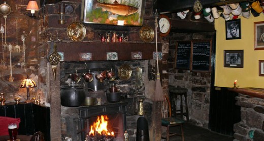 A warm ingle fire, a cosy bar - what else does a tired walker need?  