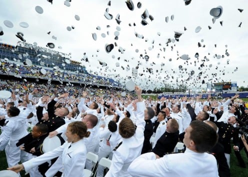 Annapolis: US Naval Academy graduation in 2015.