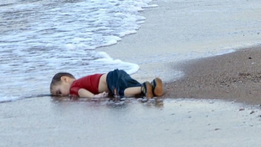 Three-year-old Alan Kurdi lay dead on a beach.