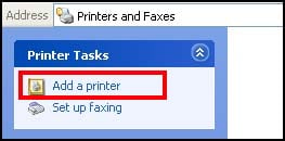 Adding a Network printer.