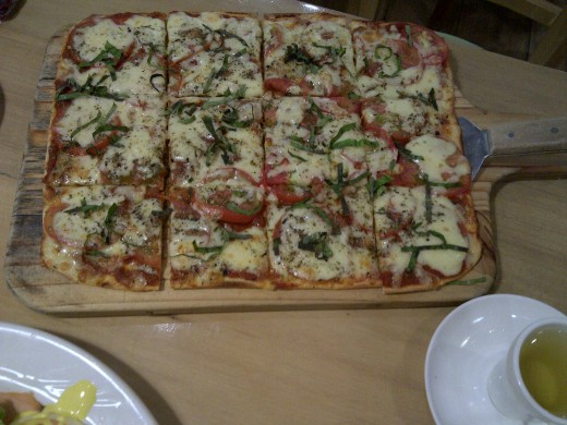 A pizza as an appetizer!