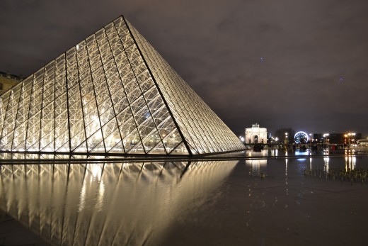 Visit the glass pyramid, The Louvre while in Paris