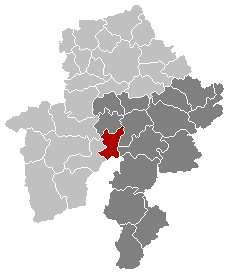 Map location of Hastière, Namur province, Belgium