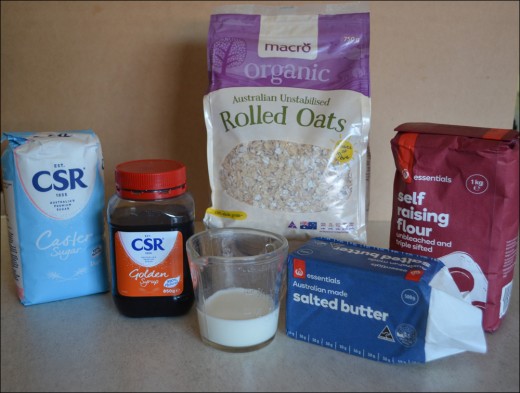 Ingredients for Golden Oats Biscuits