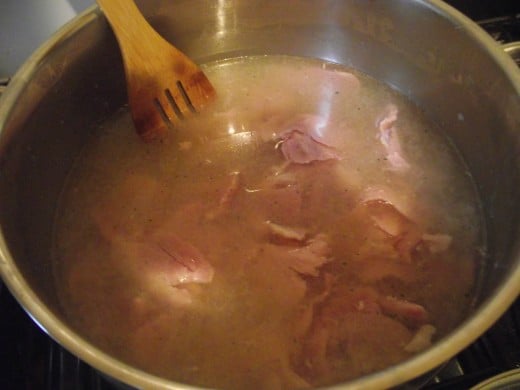 Boil your meat in stock