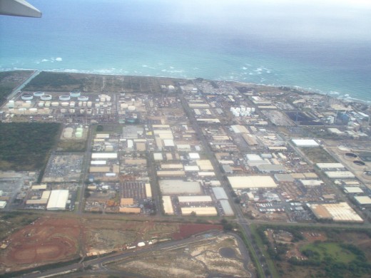 Leaving California to fly for hours over the ocean. 