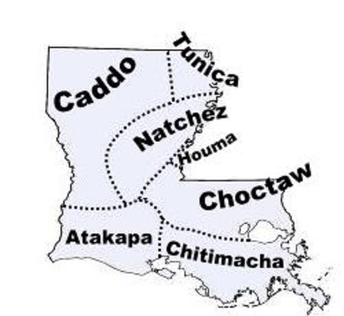 These are the original inhabitants of the area that is now Louisiana. There are four federally recognized Indian tribes in Louisiana today: Chitimacha Tribe, Coushatta Tribe, Jena Band of Choctaw, and Tunica-Biloxi Indian Tribe.