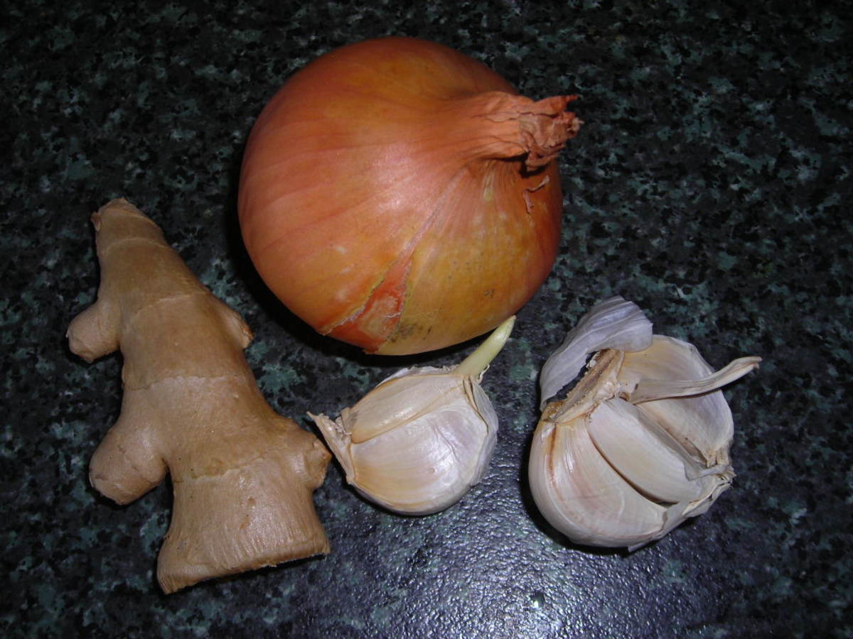 Onion, ginger and garlic
