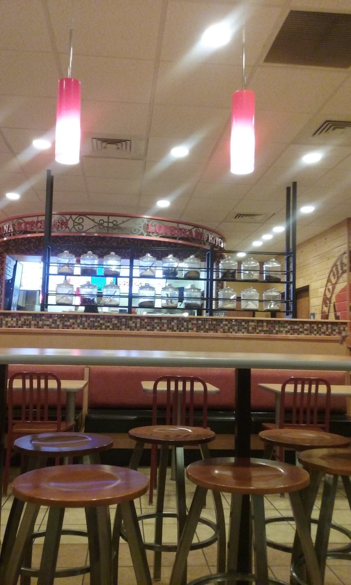 Popeye's Chicken fast food restaurant interior