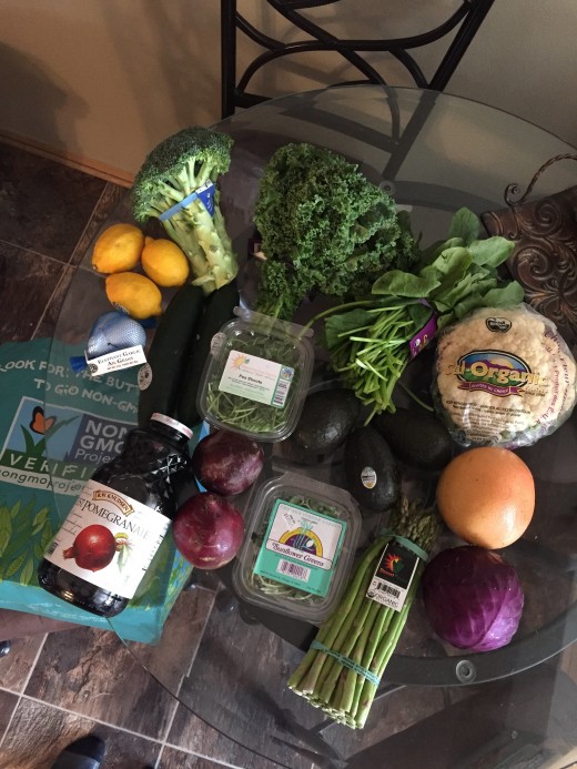 As much as possible, I try to support local produce farmer's. I also look specifically for items that have been Non GMO Project Verified.