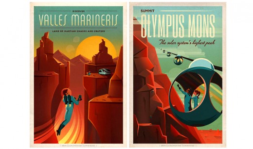 Mars travel posters