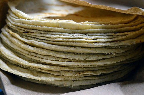 Flour tortillas for stewed beef fillings.