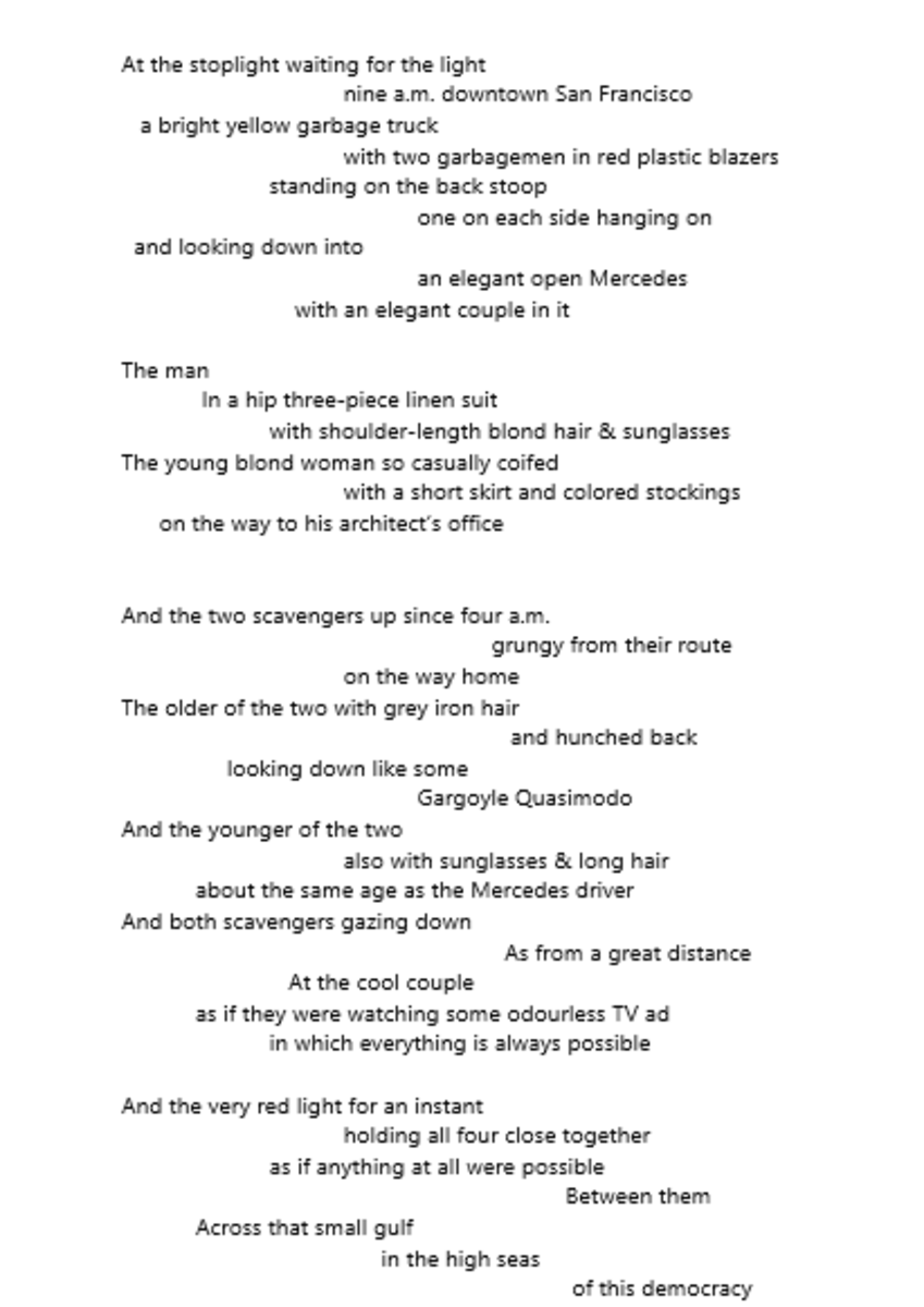 two scavengers in a truck poem