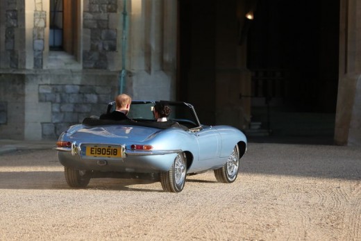 1968 Vintage Jaguar. Notice the license plate
