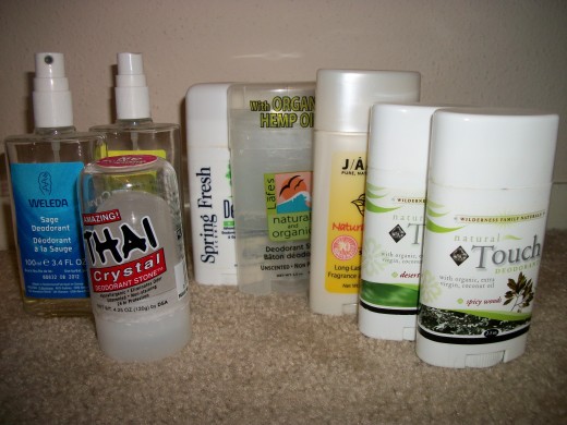 Variety of Natural Deodorants