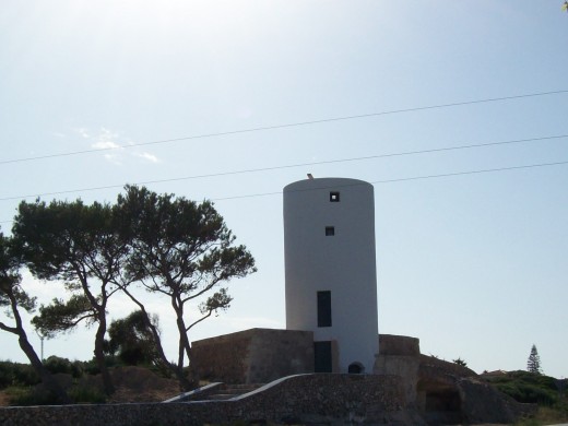 All the old windmills of Minorca are being restored. This is the one also shown above but only partially restored