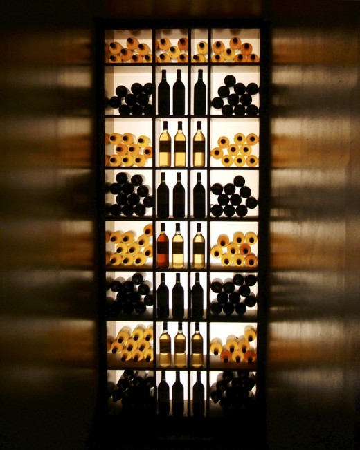 Modern cellar with backlit. 