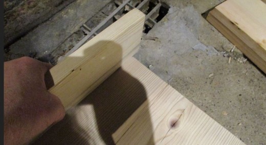 left a board width at bottom of angled cut