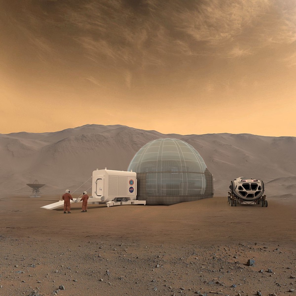 An artist's rendering of the Mars Ice Home concept. 	 