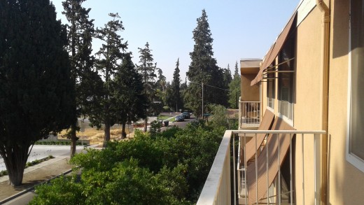 The balconies permit nice views of quiet neighborhoods