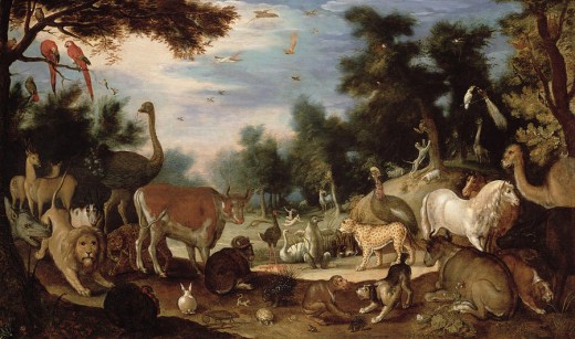 Artist's depiction of the Garden Of Eden