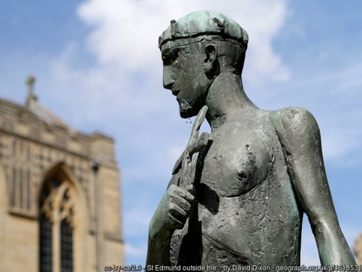 Statue by Dame Elisabeth Jean Frink (1930-1993) in the Cathedral grounds at Bury St Edmunds