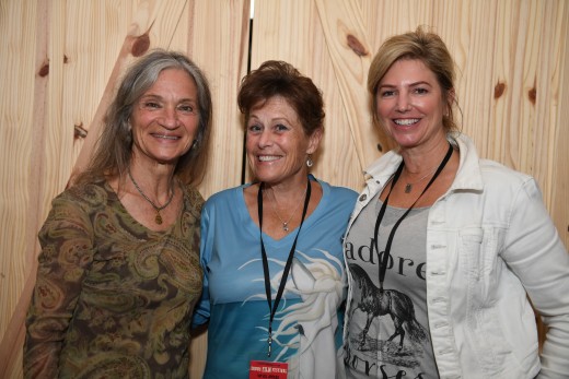 (l-r) Diana De Rosa, Co-Organizer of the EQUUS Film Festival, Founder, Lisa Diersen, and Headwaters Tour Stop Organizer, Karen O'Brodovich.