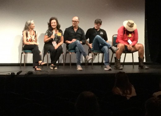 Diana De Rosa moderates a Q&A with filmmakers Julianne Neal, Stefan Morel, and James O'Connor, as well as trainer, Bruce Anderson.