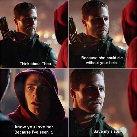 The only way that Oliver could get through to Roy was to reveal himself behind the hood and to remind Roy that Thea needed protecting.