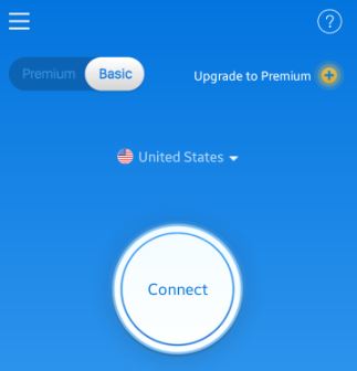Screenshot of Sky VPN app