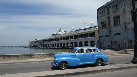 Empress of the Seas docks in the middle of downtown Havana, Cuba