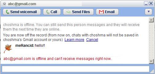 You will see this message when the user is really offline.