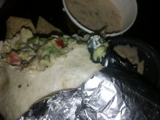 burrito from Qdoba Grill restaurant 