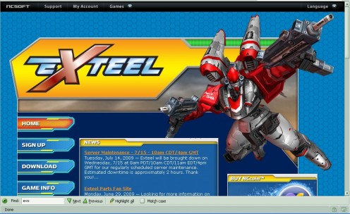 Exteel.com Home Page