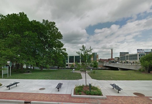 Wentworth Park, Lansing, looking across to the Lansing Center
