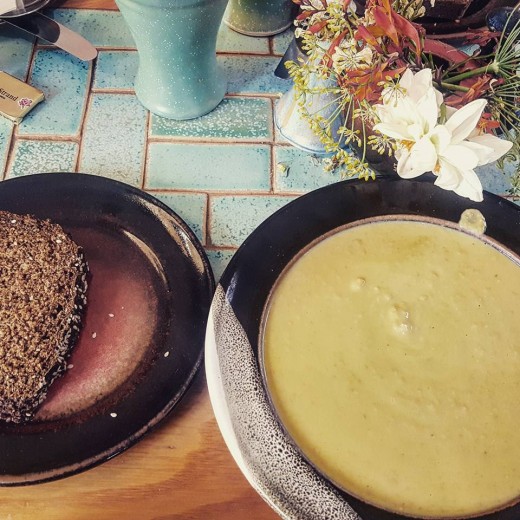 Nothing like a slice of Irish soda bread and creamy split pea soup to ward away the chill of Slago, Ireland.  