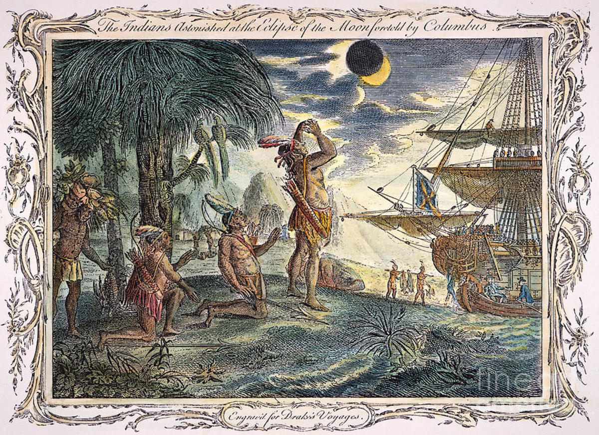 Natives of Jamaica witness the February 29th 1504 lunar eclipse