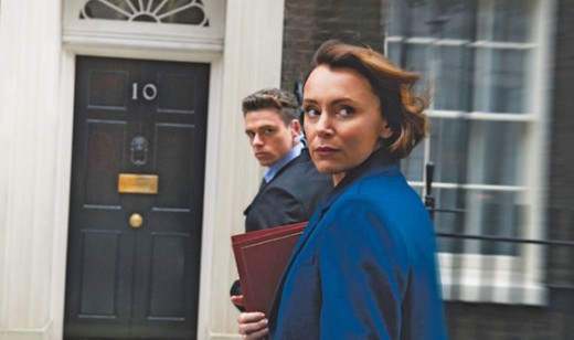 The two main characters the British Home Secretary and her bodyguard