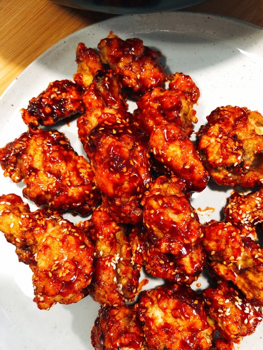 Sweet and Spicy Korean Fried Chicken | Delishably