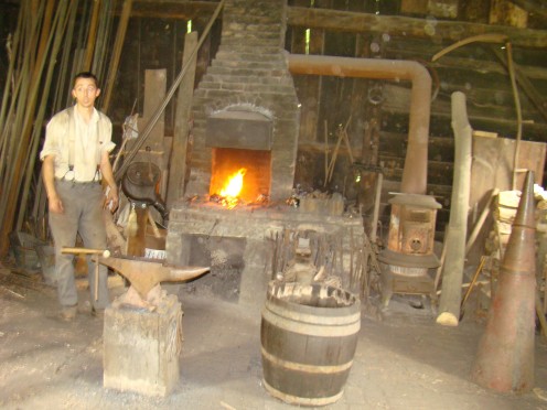The 1890s Blacksmith Shop at Work