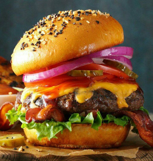 Here is this lovely burger, easy to prepare!
