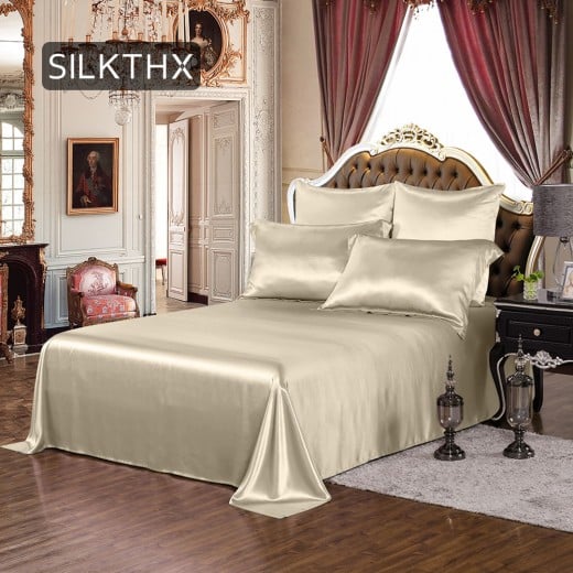 You will feel like royalty falling asleep on 100% mulberry silk sheets from Silk THX