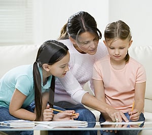 Family study time - balancing school with family
