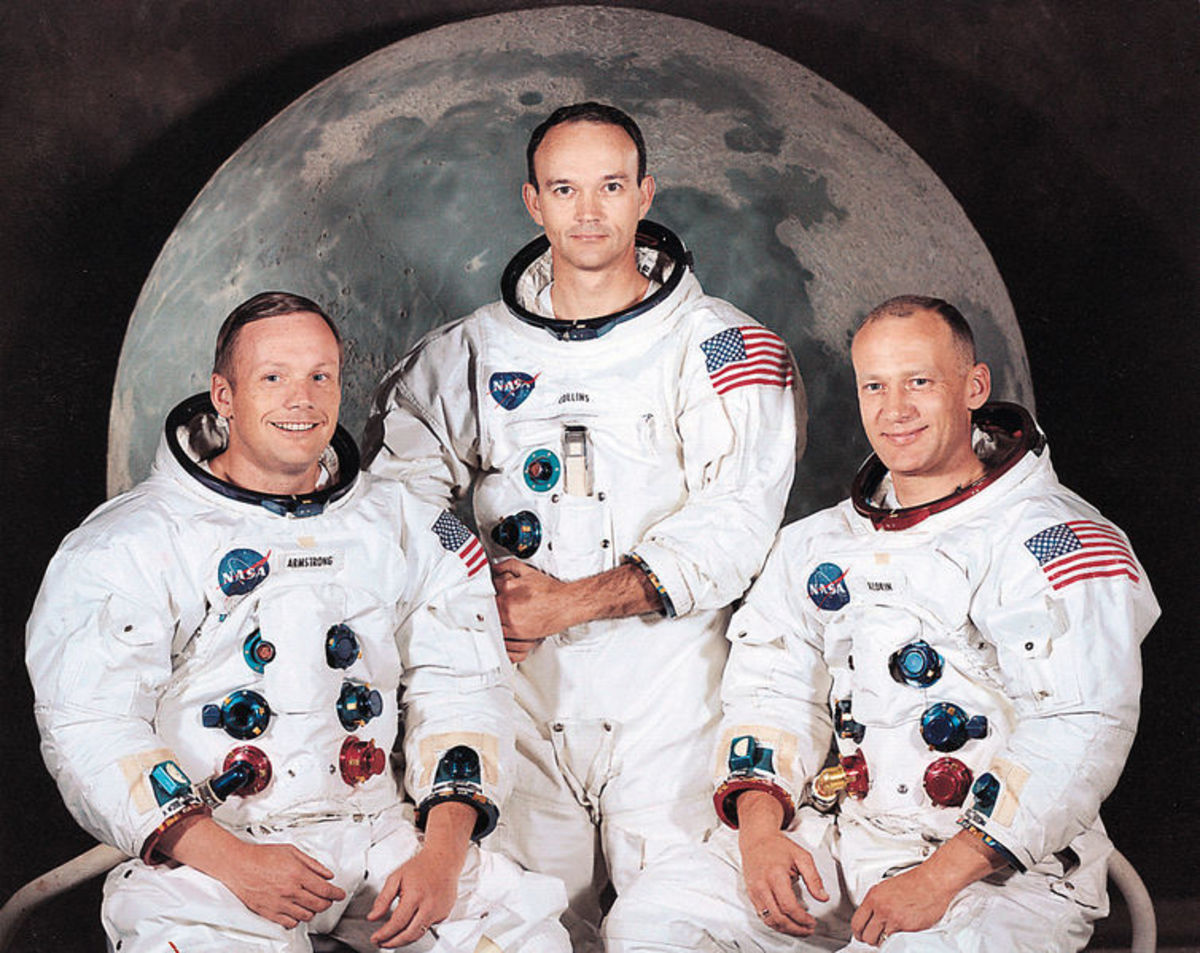 Apollo 11 Crew. Commander, Neil A. Armstrong; Command Module Pilot, Michael Collins; and Lunar Module Pilot, Edwin E. Aldrin Jr. 